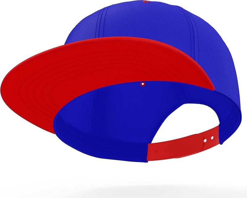 Daxton Store Classic Blank Snapback Flat Bill Visor Hat Cap One Size Adjustable Back - Image 2